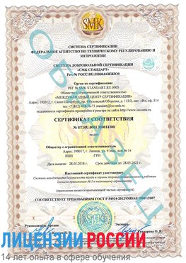 Образец сертификата соответствия Чалтырь Сертификат OHSAS 18001
